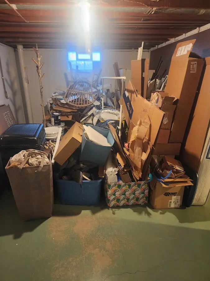 Roll-off dumpster container at job site for 2 Yard Dumpster Rental in Wappingers Falls